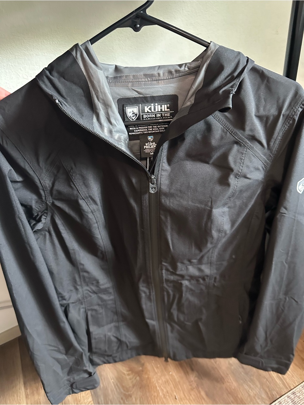 Womens Black Waterproof Hooded Jacket